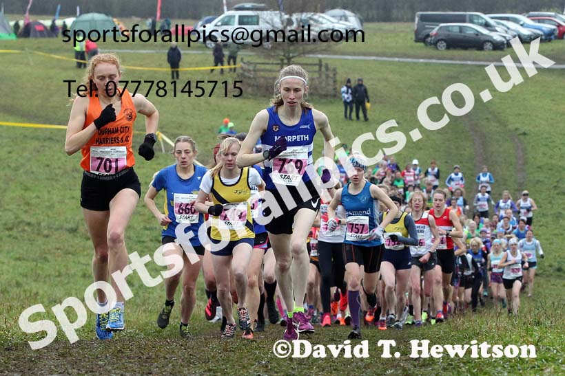 Senior women, 2021 North Eastern Cross Country Championships, Sedgefield. Photo: David T. Hewitson/Sports for All Pics